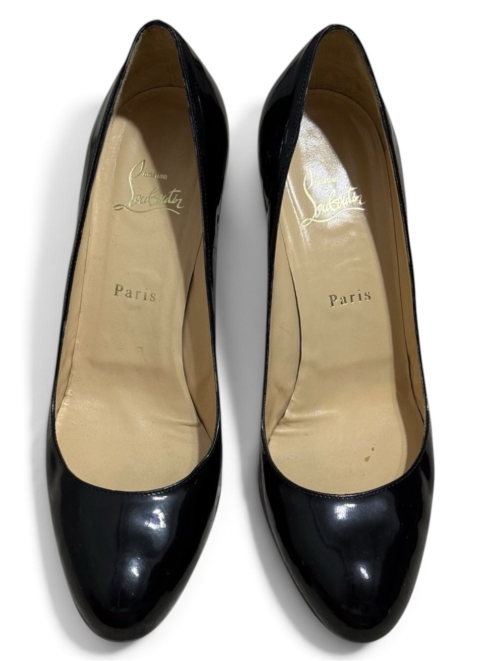 Christian Louboutin Black Patent Leather Pumps Size 40